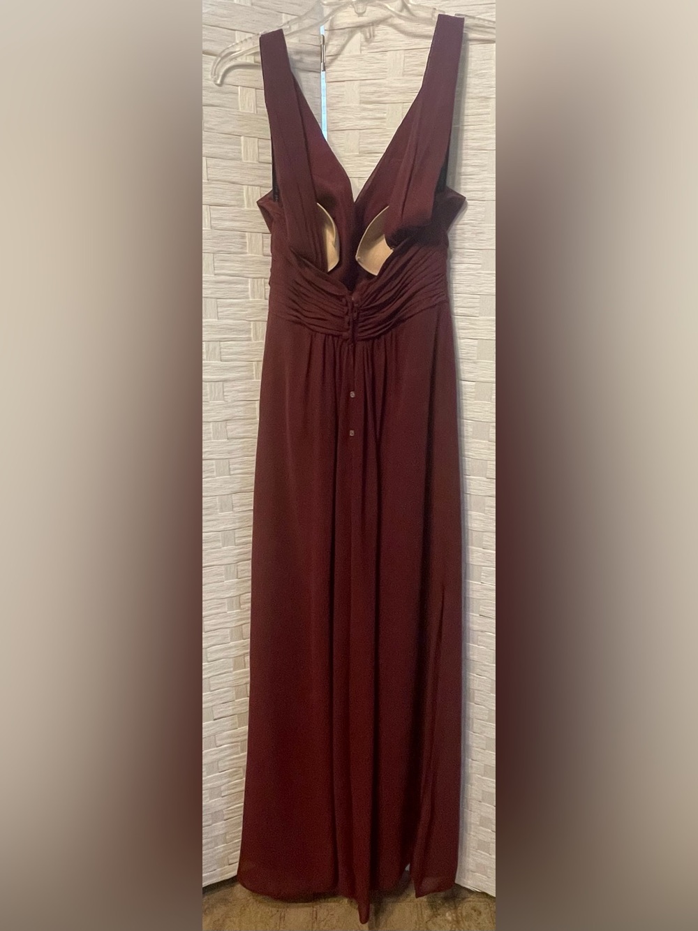Alfred Angelo Maroon Prom Bridesmaid Dress | Size 10 | Lightly Used | Long - Picture 5 of 10